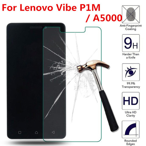 For Lenovo Vibe P1m Tempered glass Screen Protector 0.26mm 2.5 HD Clear Safety Protective Glass Film Case on A5000 P1mc50 P1ma40 ► Photo 1/6