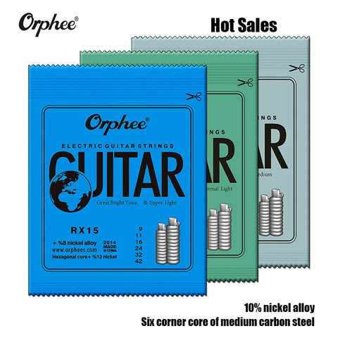 Orphee High Quality 6Pcs/Set Electric Guitar String Nickel Plated Steel Electric Guitar Strings With Original Retail Package ► Photo 1/6