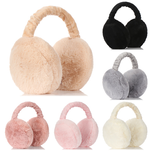 Soft Plush Ear Warmer Winter Warm Earmuffs for Women Men Fashion Solid Color Earflap Outdoor Cold Protection Ear-Muffs Ear Cover ► Photo 1/6