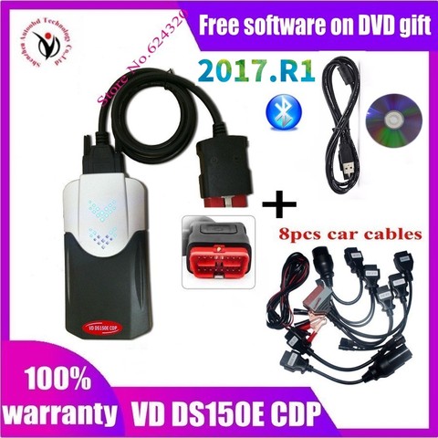 2022 New Vci vd ds150e cdp 2017R1 Free Active VD TCS CDP Pro with Bluetooth Diagnostic tool for delphis Cars/Trucks OBD2 Scanner ► Photo 1/6