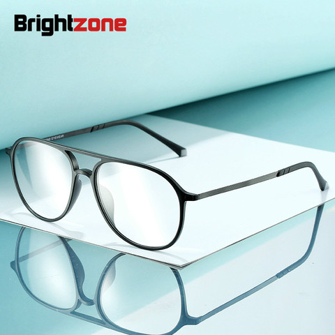Ultra-light Tungsten Carbon Plastic Steel Two Bridge Myopia Prescription Optical Glasses Frame Men Women With Demo Lens Oculos ► Photo 1/6