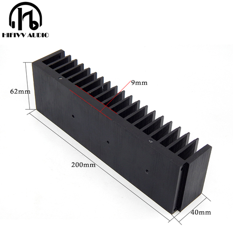 Hifivv audio DIY Cooler Aluminum Heatsink Grille Shape Radiator Heat Sink Chip 200*62*40mm IC Power Transistor ► Photo 1/3