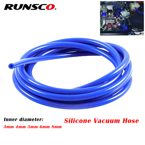 Universal 3mm/5mm/4mm/6mm/8mm Auto Car Vacuum Silicone Hose Racing Line Pipe Tube Red Blue Black ► Photo 1/6