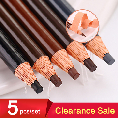 5pcs/set Eyebrow Pencil Makeup Eyebrow Enhancers Cosmetic Art Waterproof Tint Stereo Types Coloured Beauty Eye Brow Pen Tools ► Photo 1/6