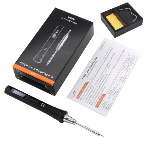 TS80P Mini Smart Portable Digital Soldering Iron Tool Adjustable Temperature OLED Display With 30W Original Power ► Photo 1/6