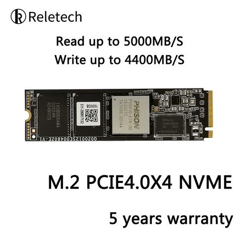 Reletech ssd m2 PCIE 4.0 nvme PHISON Controller 500G 1TB 2TB 3D NAND M.2 Solid State Drive 2280 Internal Hard Disk LaptopDesktop ► Photo 1/6