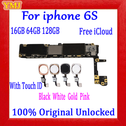 100% Original unlock for iphone 6S 6 S Motherboard With/Without Touch ID,free iCloud for iphone 6S Logic board with Full Chips ► Photo 1/6