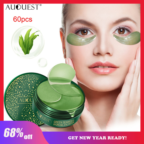 AUQUEST 60pcs Eye Mask Collagen Eye Patch Seaweed  Moisturizing Remove Dark Circles Anti Wrinkle Eye Skin Care Collagen Serum ► Photo 1/6