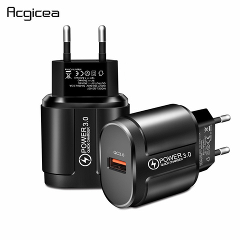 Universal 18W USB Quick Charge 3.0 for iPhone Huawei Xiaomi EU US Wall Adapter Android Mobile Phone Fast Charger for Samsung S8 ► Photo 1/6