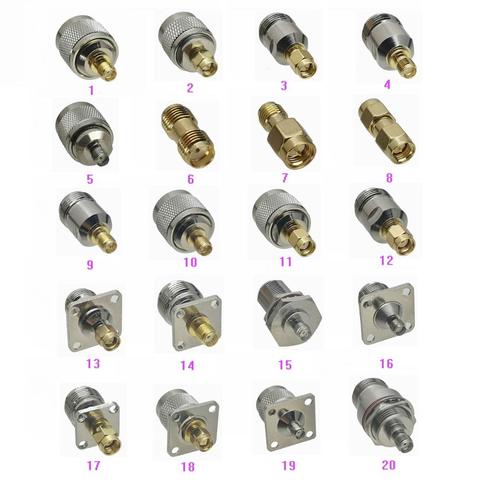1pce SMA to N / SMA Male Plug & Female Jack Flange & Bulkhead RF Coaxial adapter connector ► Photo 1/1