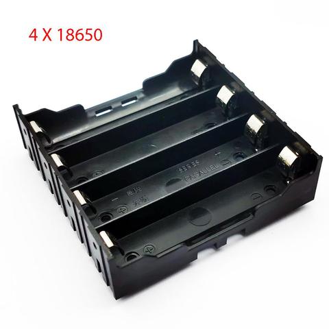 1Pcs 4x 18650 battery holder Hard Pin Batteries case Storage Box diy 4 slot 4*18650 Rechargeable Batter ► Photo 1/5