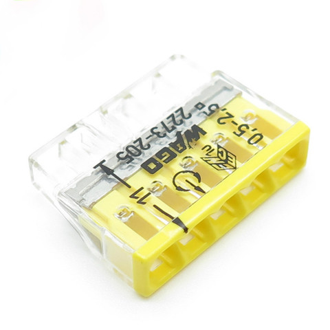 10pcs 2273-205 5-hole original led COMPACT Splicing Connectors 5-CON wire connector wiring terminal 0.5-2.5m2 ► Photo 1/2