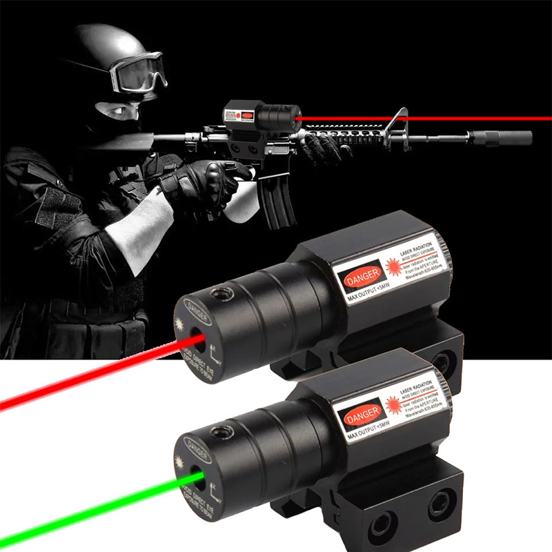 Dot Laser Sight Lights Red/Green Scope Rail+Remote Tail Switch Rifle Gun Tactics 