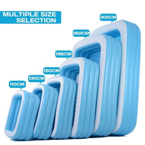 Baby Swimming Tube Huge Size Inflatable Swimming Pool for Summer Water Fun Games Toys Blue And White Swim Pools ► Photo 1/6