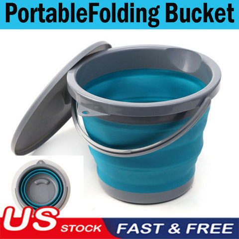 Fishing Bucket Folding Collapsible Barrel Fishing Camping Picnic Washbasin NEW ► Photo 1/6