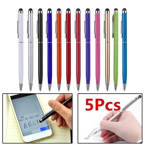 5pcs 2 in 1 Touch Screen Stylus Pen+Ballpoint Pen Tablet Smartphone Useful Design Tablet P  For Pad Smart Phone ► Photo 1/6