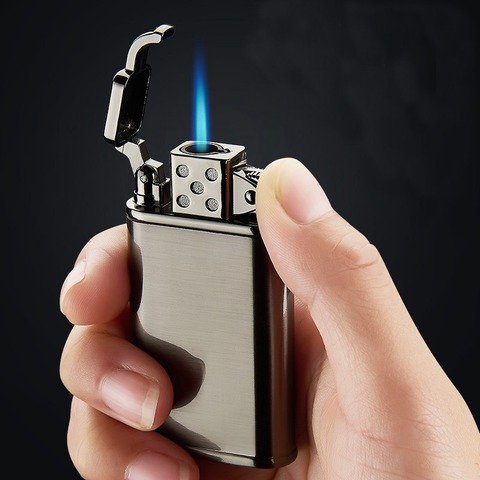 Windproof Turbo Lighter Gas Lighter Flame Butane Metal Cigarettes Lighters  Mini