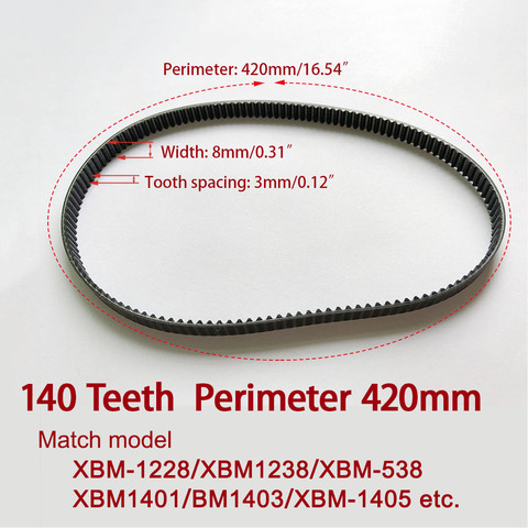 140T Breadmaker Conveyor Belts bread machine belts Bread Maker Parts 140Teeth Perimeter 420mm Kitchen Appliance accessories ► Photo 1/6