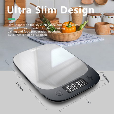 Digital Scales 5kg 10kg 1g Weights Scale Stainless Steel Electronic Balance Measure Tools LED Display Kitchen Scale Libra ► Photo 1/6