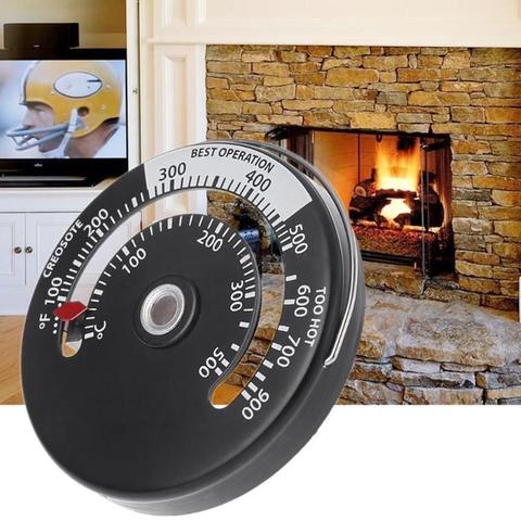 New Magnetic Stove Thermometer Burner Fireplace Thermometer Household  Fireplace Fan Oven Thermometer Home Fireplace Accessories