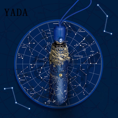 YADA Luxury Constellation Umbrellas Windproof Folding Sun Rain Automatic Umbrella For Women Men UV Auto Umbrella Female YD200016 ► Photo 1/6