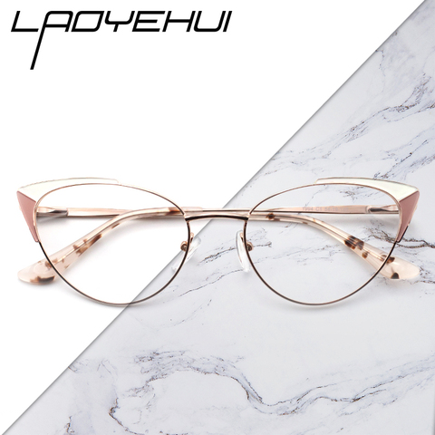 cat eye eyeglasses frames luxury customizable transparent fake glasses Women without diopters optical prescription fashion ► Photo 1/6