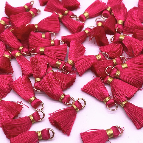 New 10pcs 20mm Handmade Tassel Charms for Jewelry Making Mini Cotton Tassel Necklace Earrings DIY Jewelry Findings ► Photo 1/5