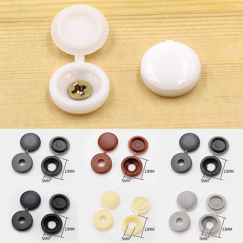 100Pc Screw Cover Fold Caps Button Plastic For Car Furniture M4 M5 Self-tapping Decorative Cover Prevent Dust Hardware Screw Cap ► Photo 1/6