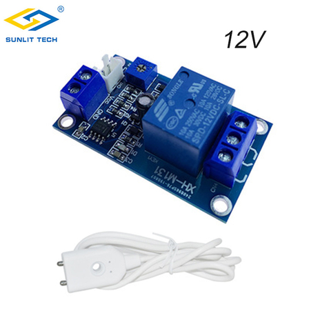 Smart Home Portable 12V Water Leakage Sensor Relay Module Water Leaking Flood Overflow Detector with Cable for Kitchen Bathroom ► Photo 1/6