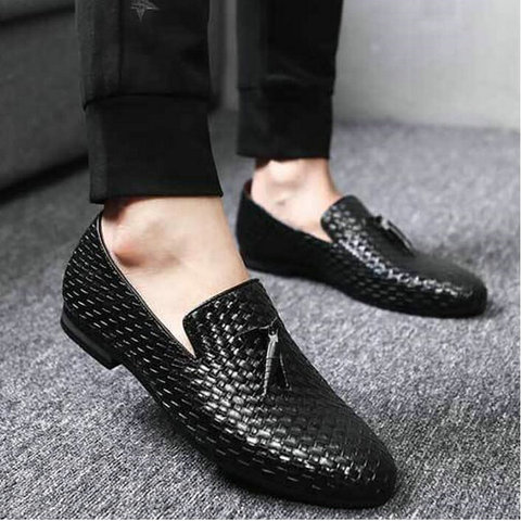 Men Weave Driving Moccasins Comfortable Slip on Loafer Shoes Men Casual shoes Leather Loafers Office Shoes big size 7yu89 ► Photo 1/6
