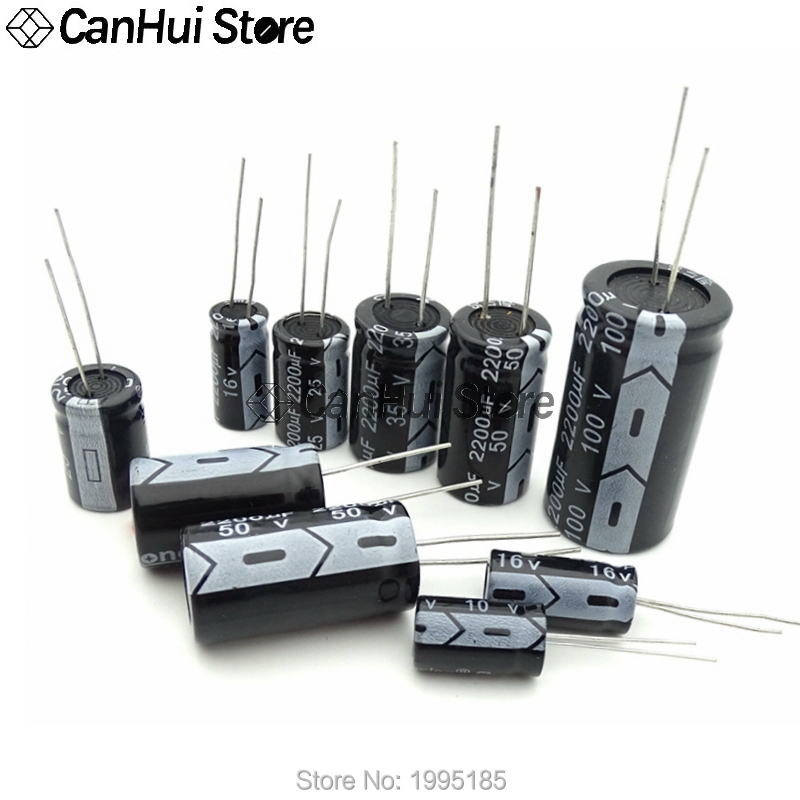 Buy Online 2 50pcs 10v 16v 25v 35v 50v 63v 100v Aluminum Electrolytic Capacitor 100uf 2uf 330uf 470uf 680uf 1000uf 20uf 3300uf 4700uf Alitools