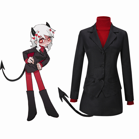 Game Helltaker the Lustful Demon Modeus Cosplay Costume Outfits for Women Men Adult JK Uniform Tail Stockings Halloween Carnival ► Photo 1/6