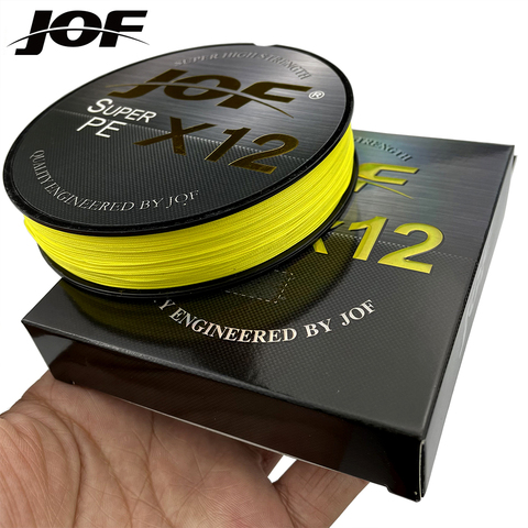 JOF 12 Strands Braid PE Fishing Line 300M 500M 100M Strong Abrasion Resistance Multifilament Fishing Line ► Photo 1/6