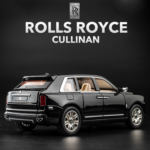 1:32 Scale Rolls Royce Cullinan Diecast Car Metal Model Sound And Light Pull Back SUV 7 Doors Can Be Opened For Kids Gifts Toys ► Photo 1/6