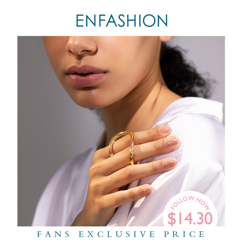 ENFASHION Irregular Creative Ring Female Gold Color Finger Rings For Women Minimalist Fashion Jewelry Gifts Dropshippping R4033 ► Photo 1/6
