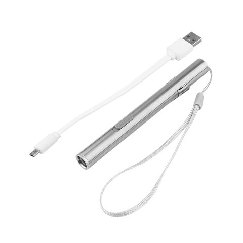 Creative USB Rechargeable LED Flashlight Powerful Mini LED Torch Waterproof Design Pen Hanging with Metal Clip 2017 Top Sale ► Photo 1/6