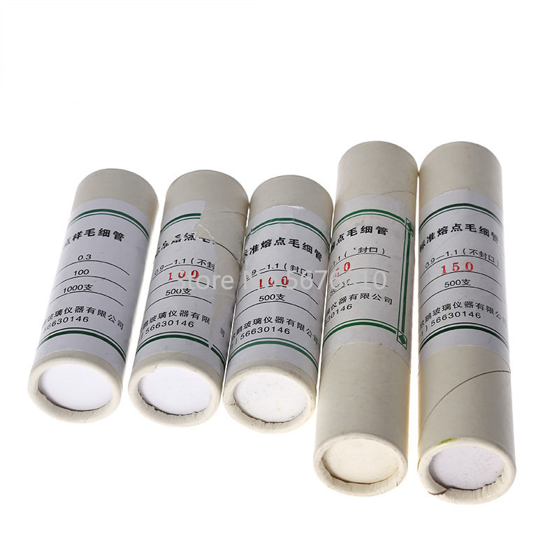 500pcs/box Lab Glass Melting Point Capillary Pipette Microcapillary