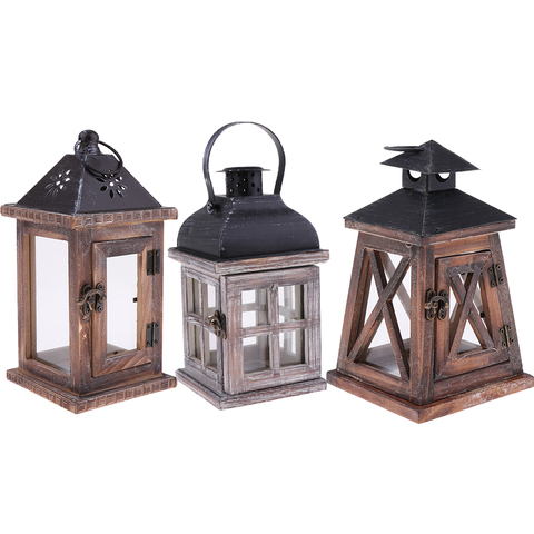 Vintage Wooden Candlestick For Hanging Lantern Indoor Or Outdoor ► Photo 1/6