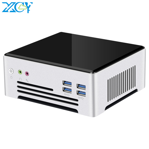 XCY Mini PC Intel Core i7 7820HQ Quad-cores DDR4 M.2 SSD Windows 10 2.4G/5.0G WiFi Bluetooth4.0 4K UHD HDMI DP Dual NIC 6xUSB3.0 ► Photo 1/6