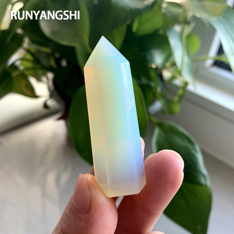 1PC 5-6cm Crystal Point Opal Hexagonal Column Repair Crystal Healing Magic Wand Stone Home Furnishing Room Decoration ► Photo 1/6