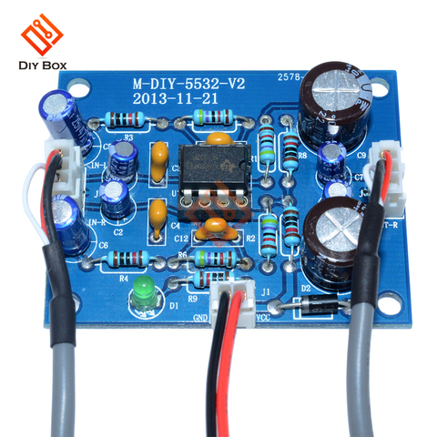 NE5532 OP-AMP Stereo sound amplifier board module amplifier for speakers DIY kit volume control Board Circuit Sound Development ► Photo 1/6