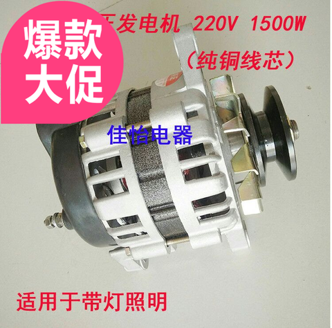 220v High-Power Small Generator 1500W Permanent Magnet Brushless Constant Pressure Household Fine Copper Wire Core ► Photo 1/4