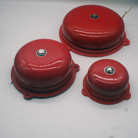 RED fire control Tradition electric bell 4/6/8 inch AC 220V  High DB Alarm Bell High Quality Door bell School Factory Bell ► Photo 1/6