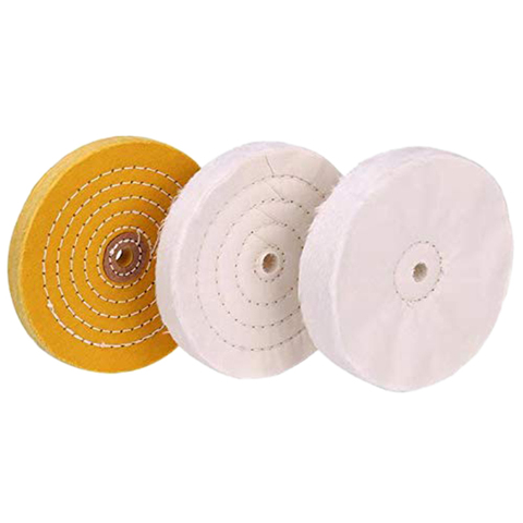 3-Piece 6-Inch Mirror Polishing Wheel Set Cotton Wheel for Bench Grinder Tools with 1/2 Inch Arbor Hole ► Photo 1/6