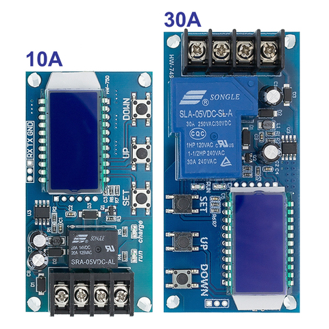 6-60v 30A 10A Lead-acid Solar Battery Charge Controller Protection Board charger Time switch 12v 24v 36v 48v battery capacity ► Photo 1/6