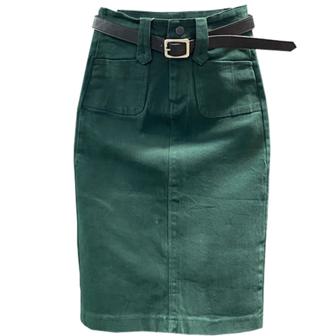 denim skirt women summer casual high waist pacakge hip split knee length ol jeans skirt ► Photo 1/5