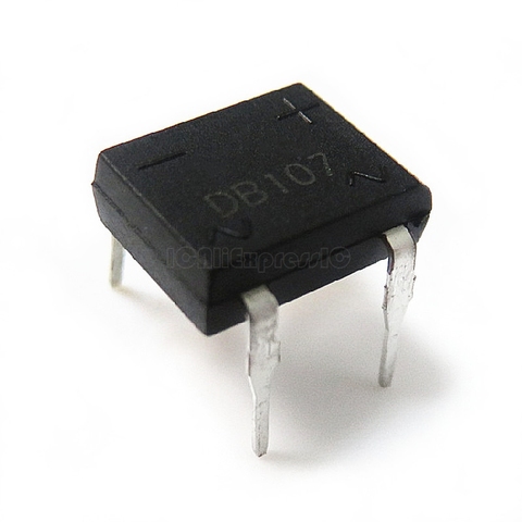 20pcs/lot DB107 DIP-4 1A 1000V Single Phases Diode Rectifier Bridge In Stock ► Photo 1/1