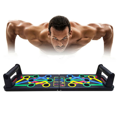 14 in 1 Push-Up Rack Board Training Sport Workout Fitness Gym Equipment Push Up Stand for ABS Abdominal Muscle Building Exercise ► Photo 1/6