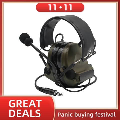 Tactical Comtac II air gun military headset noise reduction headphones shooting hunting hearing protection earmuffs FG ► Photo 1/6