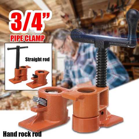 3/4 Inch Heavy Duty Pipe Clamp for Woodworking Wood Gluing Pipe Clamp Steel Cast Iron Pipe Clamp Fixture Carpenter Hand Tool ► Photo 1/6